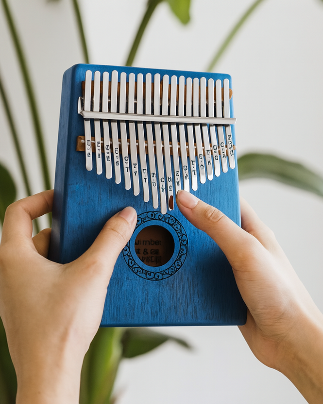 17-klawiszowy fortepian Kalimba – Przenośny instrument muzyczny z drewna i stali 0