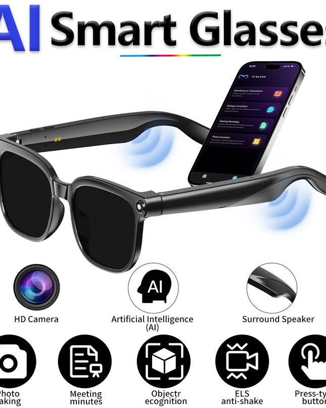 Mini Glasses with 1080P HD Camera – Portable Sunglasses for Recording