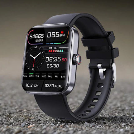 Inteligentny Zegarek Zdrowotny 2025 z Monitorowaniem BP, EKG, HRV, SpO2 – Wodoodporny Kolorowy Ekran Dotykowy