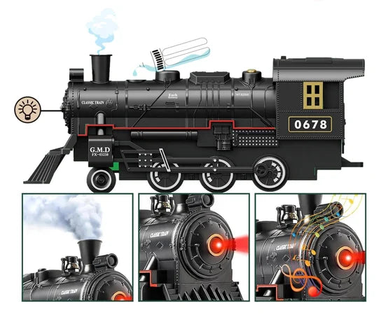 Interaktywna Lokomotywa Elektryczna z Dźwiękiem i Światłem – Zabawkowy Pociąg dla Dzieci 3+