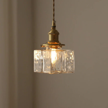 Modern Retro Glass Pendant Lamp – with gold finish – stylish living room lamp – retro-style chandelier combining classic and modern elements