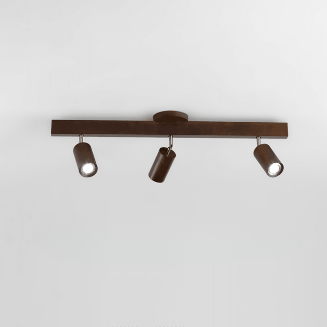 Minimalist ceiling lamp with adjustable light – natural wood, Scandinavian design – Ø30 cm