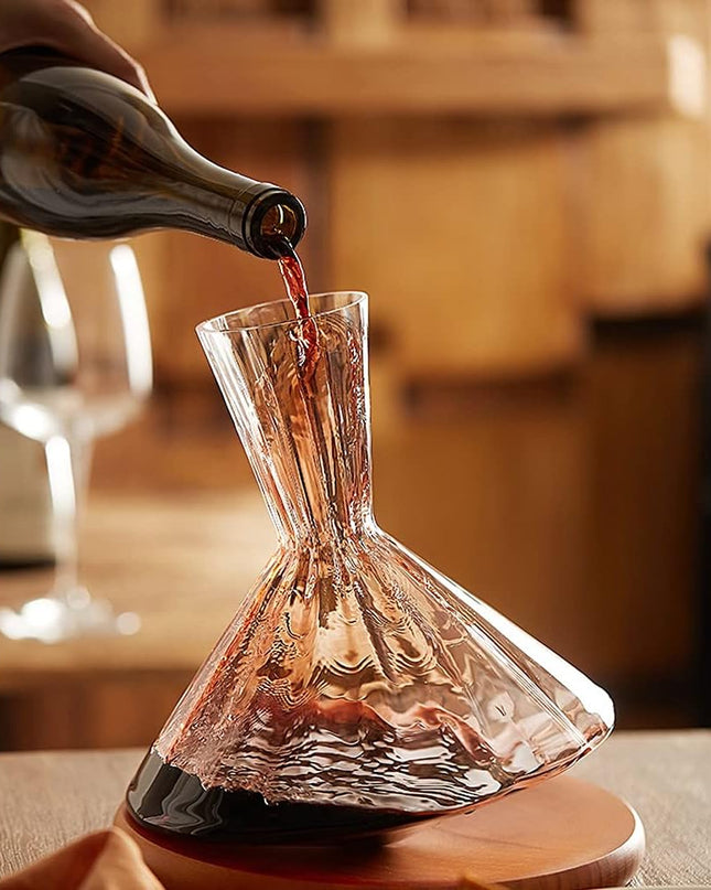 AeroDecant – ekskluzywny zestaw karafki i szklanki – innowacyjny obrotowy karafka zapewniający doskonałe doznania smakowe 0