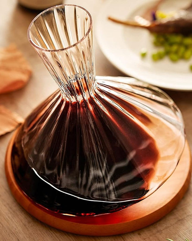 AeroDecant – ekskluzywny zestaw karafki i szklanki – innowacyjny obrotowy karafka zapewniający doskonałe doznania smakowe 3