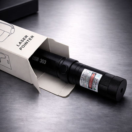 Akumulatorowy wskaźnik laserowy z regulowaną ostrością i blokadą bezpieczeństwa – narzędzie do ładowania przez USB o dużym zasięgu 1