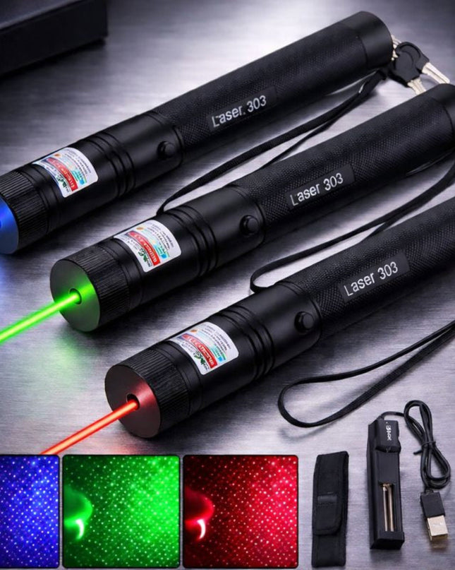 Akumulatorowy wskaźnik laserowy z regulowaną ostrością i blokadą bezpieczeństwa – narzędzie do ładowania przez USB o dużym zasięgu 8