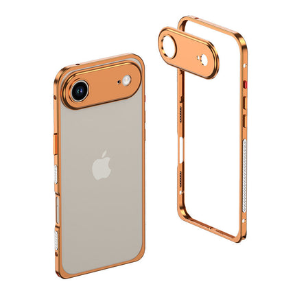 Aluminiowe Etui na Telefon z Wzmocnionymi Krawędziami i Kompatybilnością z MagSafe – Minimalistyczny Design, Srebrne Case na Telefon 11