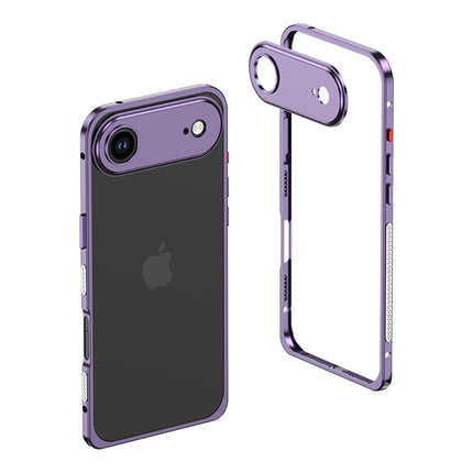 Aluminiowe Etui na Telefon z Wzmocnionymi Krawędziami i Kompatybilnością z MagSafe – Minimalistyczny Design, Srebrne Case na Telefon 21