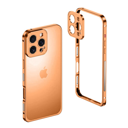 Aluminiowe Etui na Telefon z Wzmocnionymi Krawędziami i Kompatybilnością z MagSafe – Minimalistyczny Design, Srebrne Case na Telefon 22