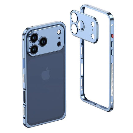 Aluminiowe Etui na Telefon z Wzmocnionymi Krawędziami i Kompatybilnością z MagSafe – Minimalistyczny Design, Srebrne Case na Telefon 29
