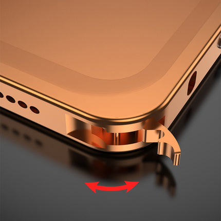 Aluminiowe Etui na Telefon z Wzmocnionymi Krawędziami i Kompatybilnością z MagSafe – Minimalistyczny Design, Srebrne Case na Telefon 6
