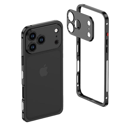 Aluminiowe Etui na Telefon z Wzmocnionymi Krawędziami i Kompatybilnością z MagSafe – Minimalistyczny Design, Srebrne Case na Telefon 9
