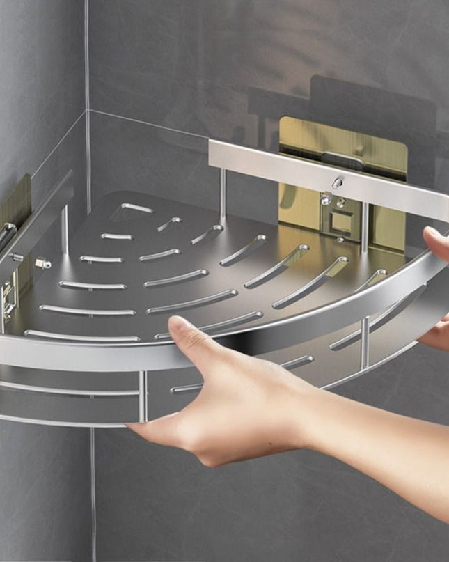 Aluminiowy Wieszak Narożny do Łazienki – Funkcjonalny Organizer na Szampon i Akcesoria 5