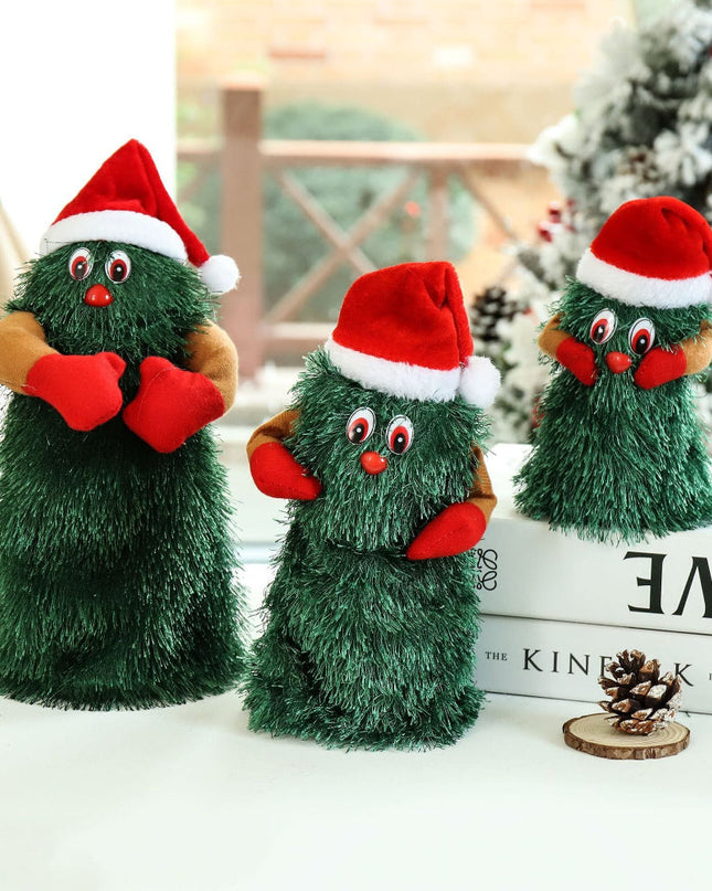 Animowana Pluszowa Choinka Muzyczna – Tańcząca Ozdoba Świąteczna do Dekoracji z Melodią, Idealna na Stół lub Półkę 1