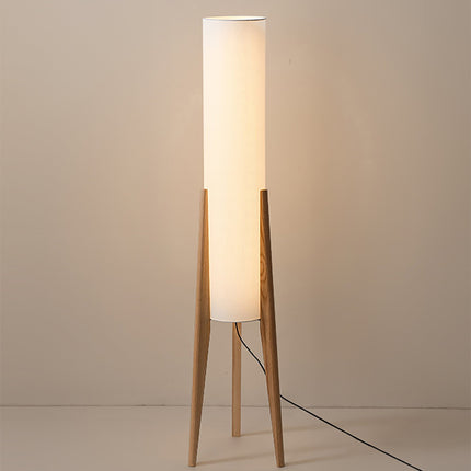 Artystyczna lampa podłogowa z drewna orzechowego 5