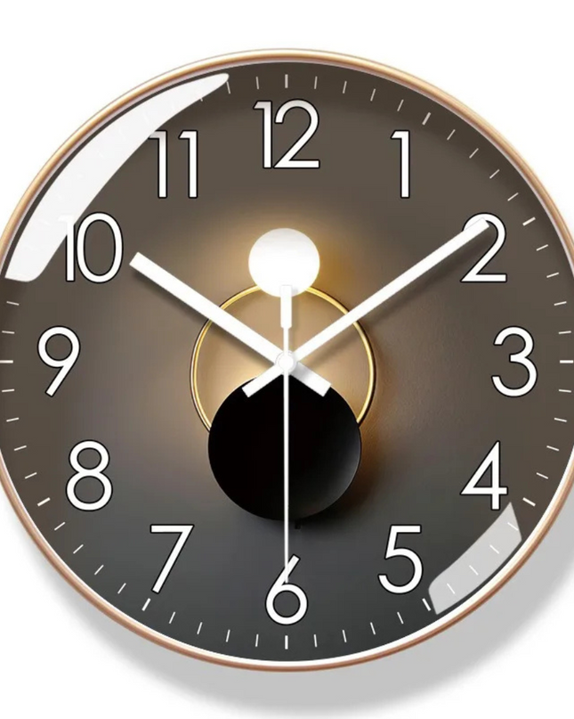 Artystyczny Zegar Ścienny z Cichym Mechanizmem – Designerski Zegar na Ścianę do Salonu, Wysokiej Jakości Materiały, 25/30 cm 0