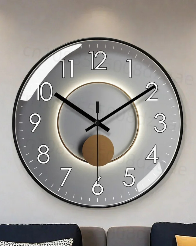 Artystyczny Zegar Ścienny z Cichym Mechanizmem – Designerski Zegar na Ścianę do Salonu, Wysokiej Jakości Materiały, 25/30 cm 1