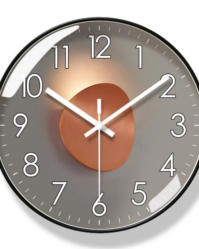 Artystyczny Zegar Ścienny z Cichym Mechanizmem – Designerski Zegar na Ścianę do Salonu, Wysokiej Jakości Materiały, 25/30 cm 3