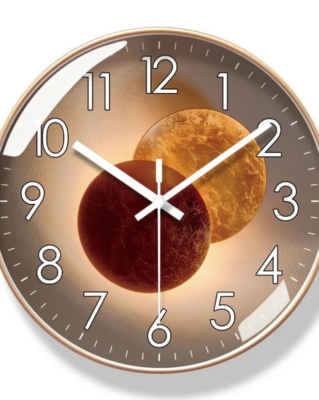 Artystyczny Zegar Ścienny z Cichym Mechanizmem – Designerski Zegar na Ścianę do Salonu, Wysokiej Jakości Materiały, 25/30 cm 4