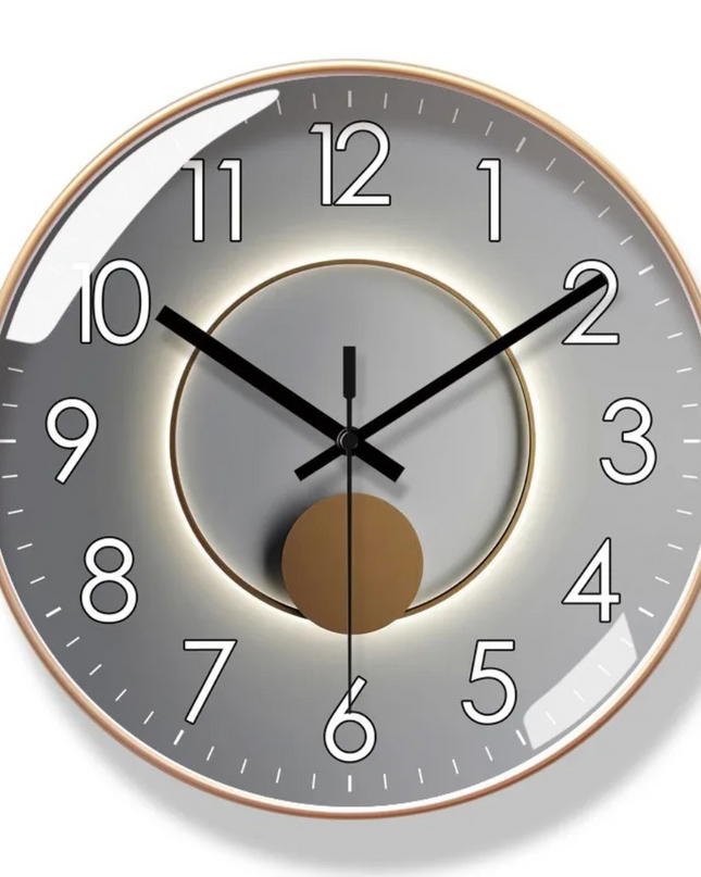 Artystyczny Zegar Ścienny z Cichym Mechanizmem – Designerski Zegar na Ścianę do Salonu, Wysokiej Jakości Materiały, 25/30 cm 6