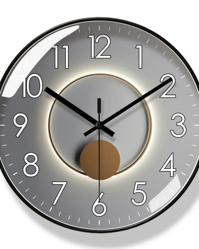 Artystyczny Zegar Ścienny z Cichym Mechanizmem – Designerski Zegar na Ścianę do Salonu, Wysokiej Jakości Materiały, 25/30 cm 7