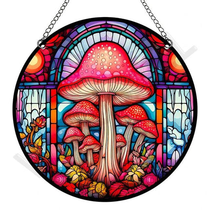 Artystyczny Złapacz Słońca z Akrylu – Okrągła Dekoracja Okienna i Ozdoba na Okna do Ogrodu, 15 cm 1