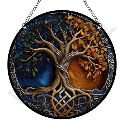 Artystyczny Złapacz Słońca z Akrylu – Okrągła Dekoracja Okienna i Ozdoba na Okna do Ogrodu, 15 cm 10