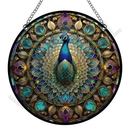 Artystyczny Złapacz Słońca z Akrylu – Okrągła Dekoracja Okienna i Ozdoba na Okna do Ogrodu, 15 cm 11