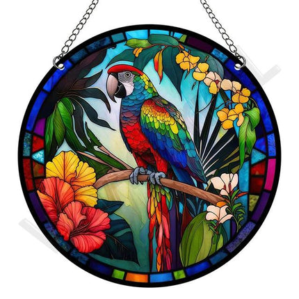 Artystyczny Złapacz Słońca z Akrylu – Okrągła Dekoracja Okienna i Ozdoba na Okna do Ogrodu, 15 cm 12