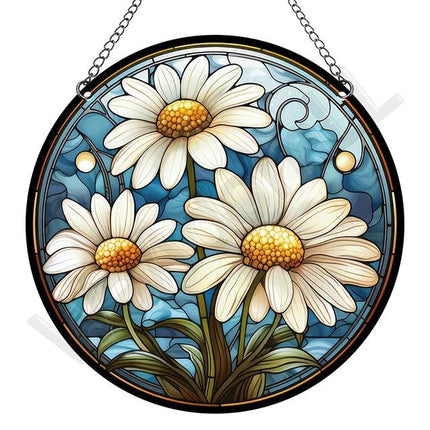 Artystyczny Złapacz Słońca z Akrylu – Okrągła Dekoracja Okienna i Ozdoba na Okna do Ogrodu, 15 cm 13