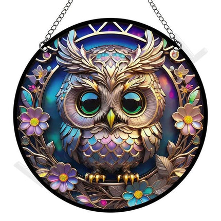 Artystyczny Złapacz Słońca z Akrylu – Okrągła Dekoracja Okienna i Ozdoba na Okna do Ogrodu, 15 cm 18