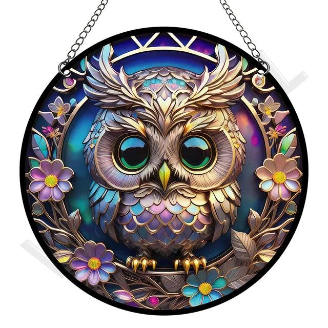 Artystyczny Złapacz Słońca z Akrylu – Okrągła Dekoracja Okienna i Ozdoba na Okna do Ogrodu, 15 cm 18