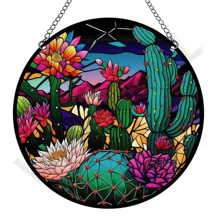 Artystyczny Złapacz Słońca z Akrylu – Okrągła Dekoracja Okienna i Ozdoba na Okna do Ogrodu, 15 cm 22