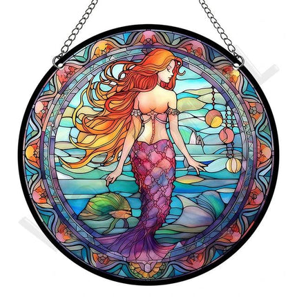 Artystyczny Złapacz Słońca z Akrylu – Okrągła Dekoracja Okienna i Ozdoba na Okna do Ogrodu, 15 cm 25