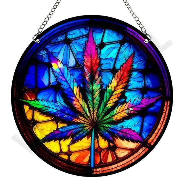 Artystyczny Złapacz Słońca z Akrylu – Okrągła Dekoracja Okienna i Ozdoba na Okna do Ogrodu, 15 cm 29