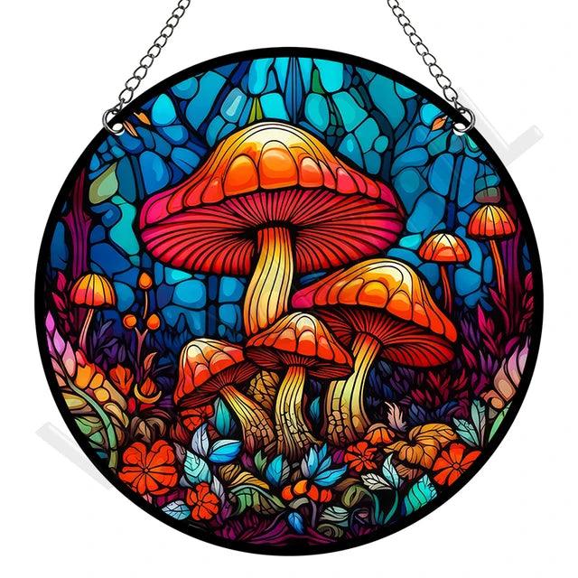 Artystyczny Złapacz Słońca z Akrylu – Okrągła Dekoracja Okienna i Ozdoba na Okna do Ogrodu, 15 cm 32