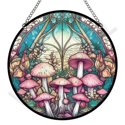 Artystyczny Złapacz Słońca z Akrylu – Okrągła Dekoracja Okienna i Ozdoba na Okna do Ogrodu, 15 cm 34