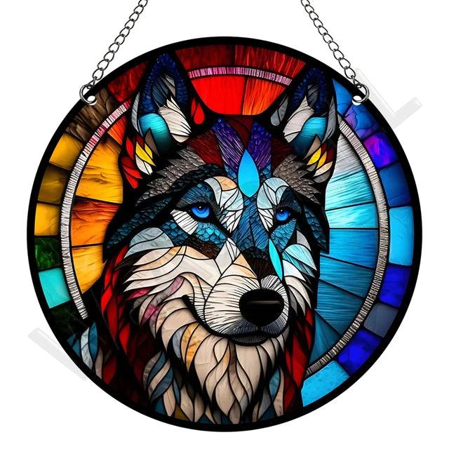 Artystyczny Złapacz Słońca z Akrylu – Okrągła Dekoracja Okienna i Ozdoba na Okna do Ogrodu, 15 cm 35