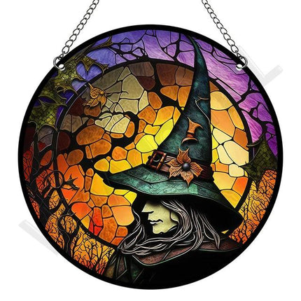 Artystyczny Złapacz Słońca z Akrylu – Okrągła Dekoracja Okienna i Ozdoba na Okna do Ogrodu, 15 cm 36