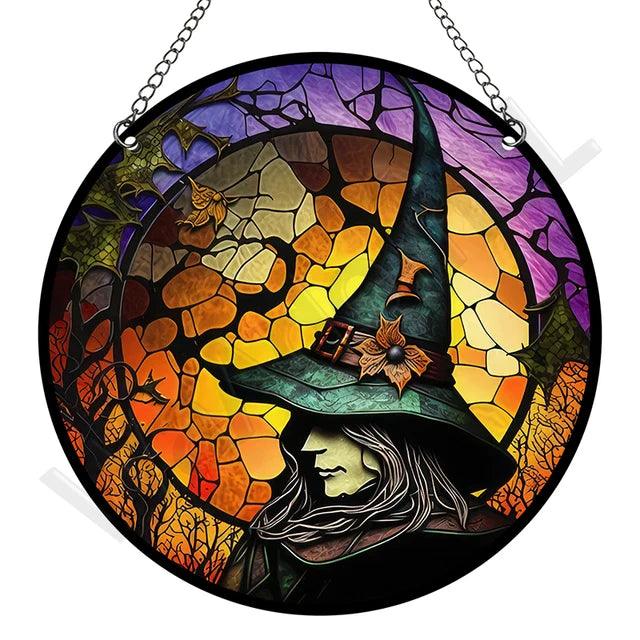 Artystyczny Złapacz Słońca z Akrylu – Okrągła Dekoracja Okienna i Ozdoba na Okna do Ogrodu, 15 cm 36