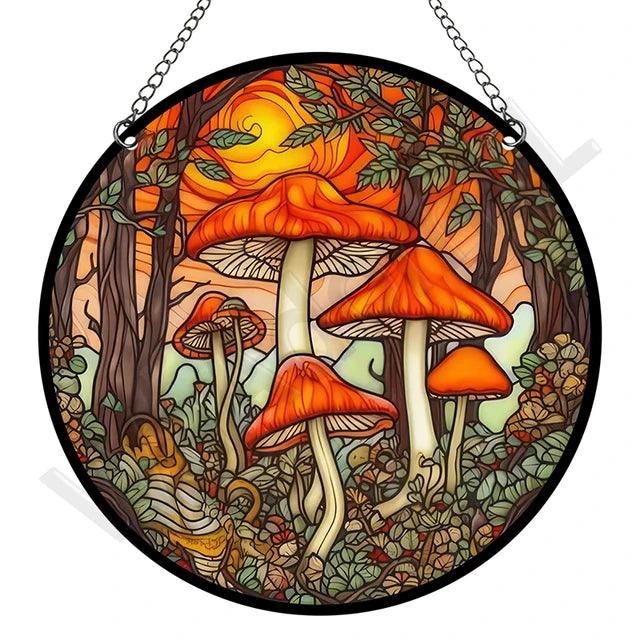 Artystyczny Złapacz Słońca z Akrylu – Okrągła Dekoracja Okienna i Ozdoba na Okna do Ogrodu, 15 cm 37