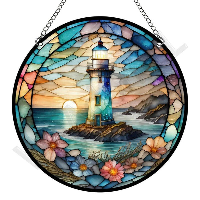 Artystyczny Złapacz Słońca z Akrylu – Okrągła Dekoracja Okienna i Ozdoba na Okna do Ogrodu, 15 cm 6