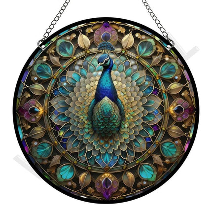 Artystyczny Złapacz Słońca z Akrylu – Okrągła Dekoracja Okienna i Ozdoba na Okna do Ogrodu, 15 cm 7