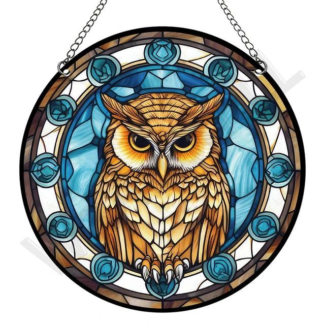 Artystyczny Złapacz Słońca z Akrylu – Okrągła Dekoracja Okienna i Ozdoba na Okna do Ogrodu, 15 cm 9