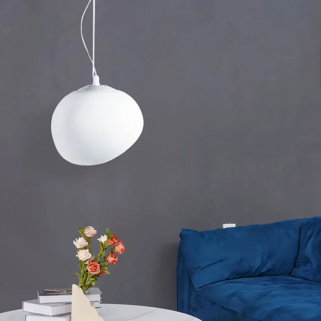 Asymetryczna szklana lampa wisząca do kuchni – Nowoczesny design w różnych rozmiarach 2
