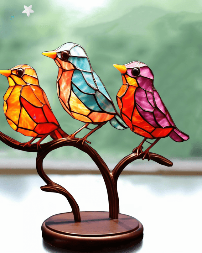 Barwny Ornament z Szkła, Unikalny Element Dekoracyjny, 15 cm x 20 cm, Żywe Kolory, Metalowa Podstawa, Idealny do Wnętrz i Ogrodu 3