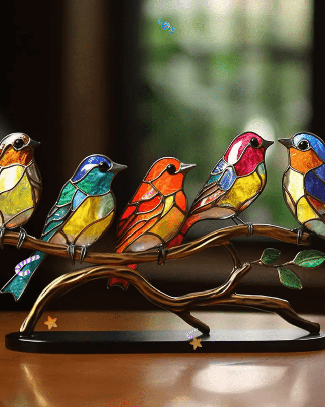 Barwny Ornament z Szkła, Unikalny Element Dekoracyjny, 15 cm x 20 cm, Żywe Kolory, Metalowa Podstawa, Idealny do Wnętrz i Ogrodu 4