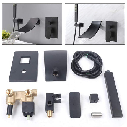 Bateria łazienkowa imitująca wodospad z mosiądzu – Nowoczesny design 2