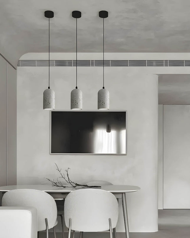 Betonowa Lampa Wisząca FORGI – Nowoczesna Lampa do Salonu, Industrialny Żyrandol, Regulowana Długość, Mieszanka Betonowa 2