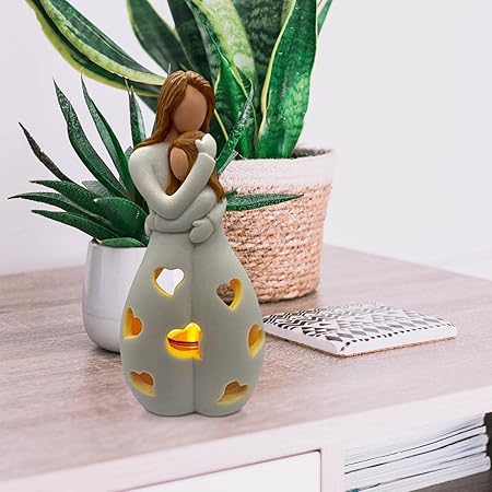 Beżowa Lampa Wiecznej Miłości z Żywicy o Ciepłym Świetle – Stylowy Element Dekoracyjny do Wnętrz 5